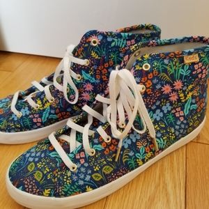 Keds hightop rifle paper company floral sneakers size 8